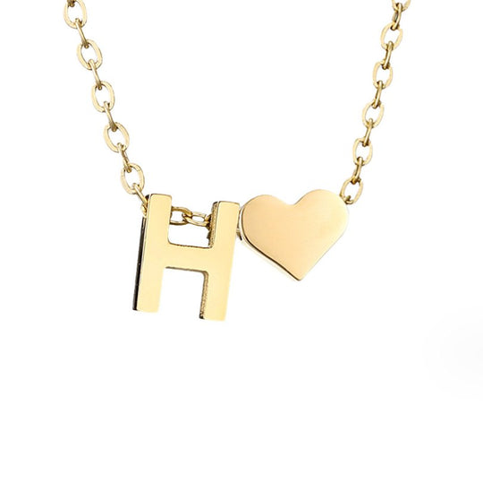 Collier en Or "Amour Éternel" et Lettre