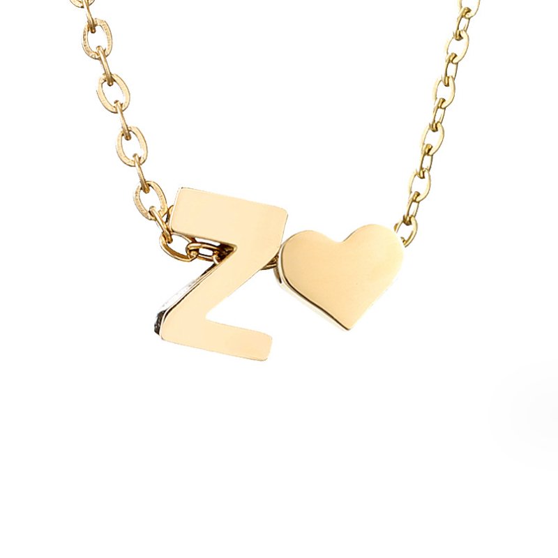 Collier en Or "Amour Éternel" et Lettre