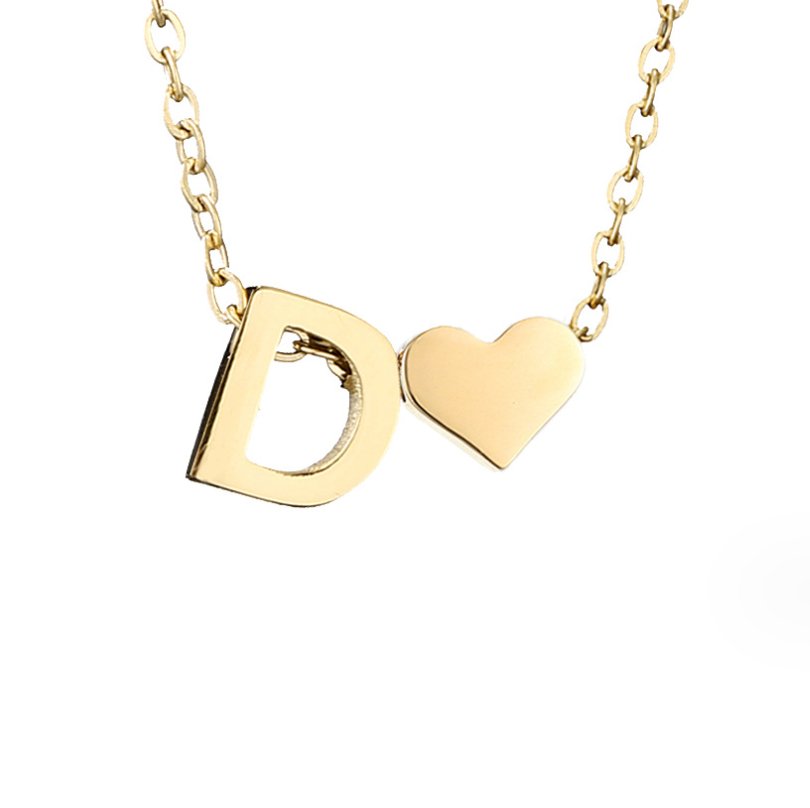 Collier en Or "Amour Éternel" et Lettre