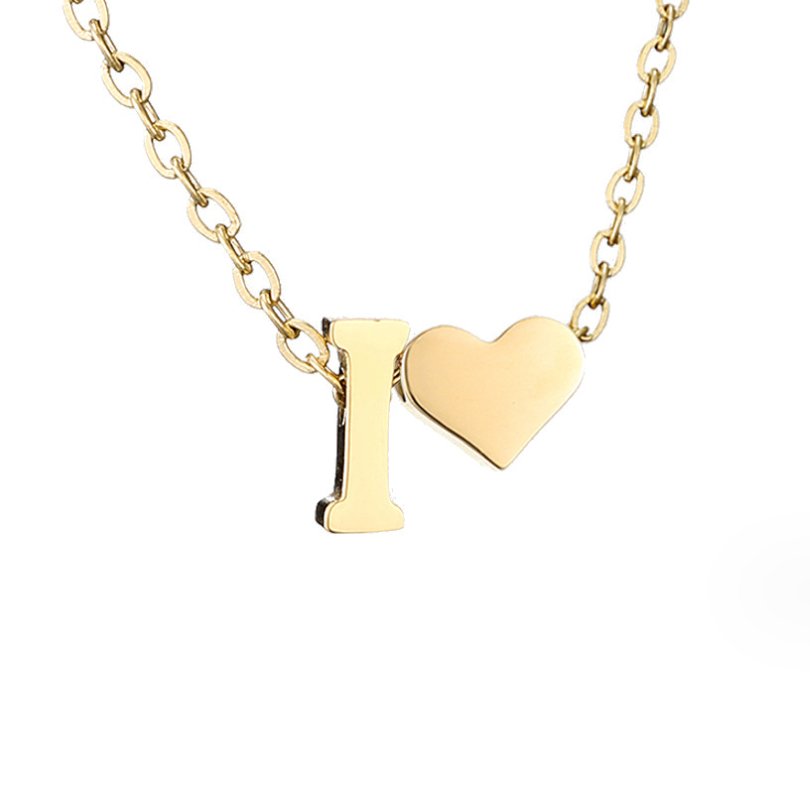 Collier en Or "Amour Éternel" et Lettre