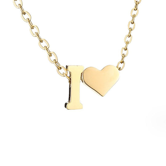 Collier en Or "Amour Éternel" et Lettre
