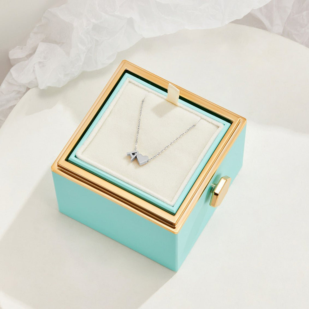 Collier en argent "Amour éternel & Lettre"