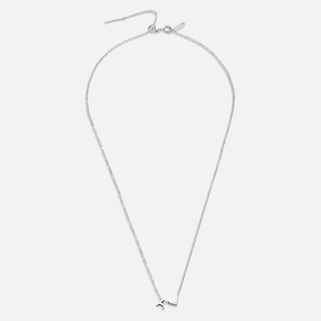Collier en argent "Amour éternel & Lettre"