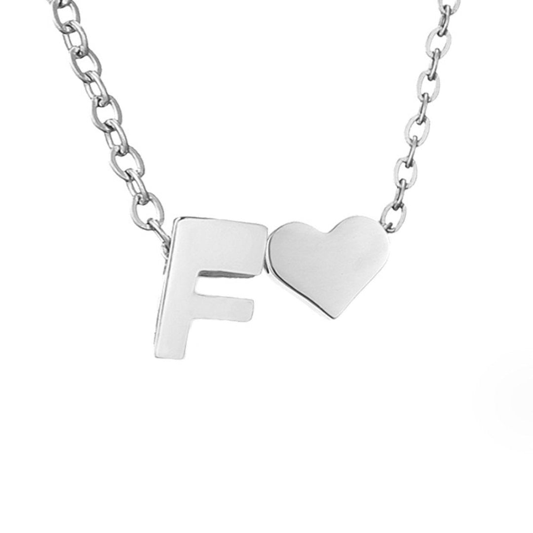 Collier en argent "Amour éternel & Lettre"