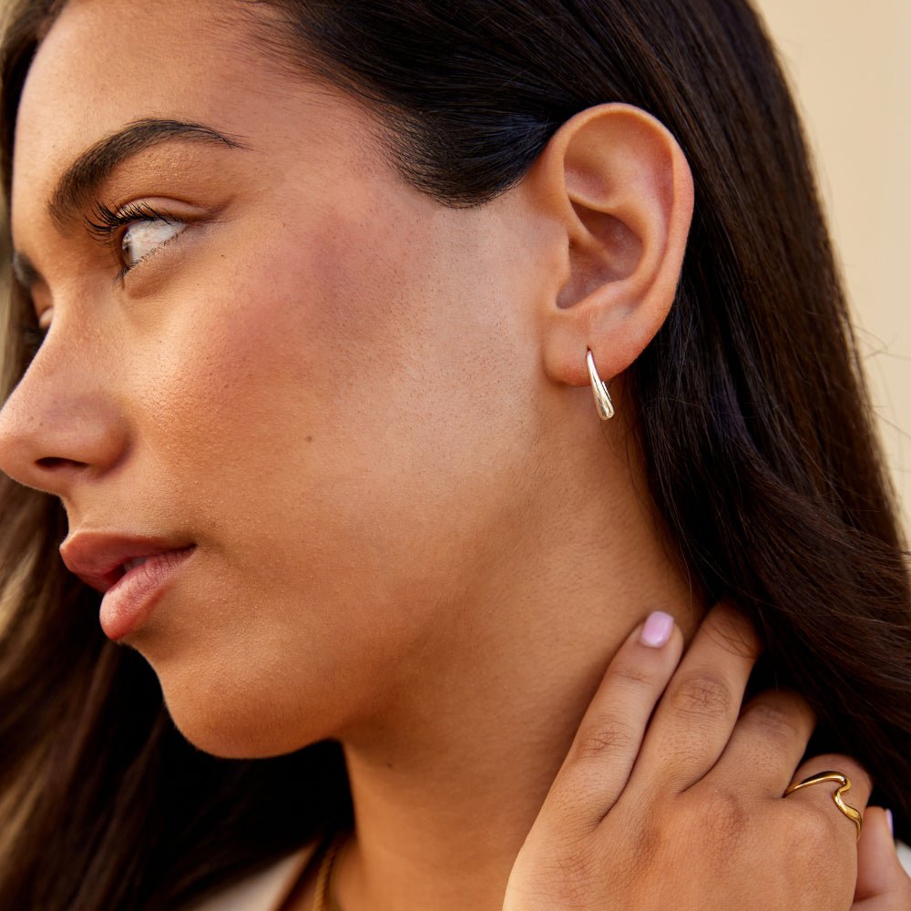Boucles d'Oreilles Argent Goutte d'Eau Francesca