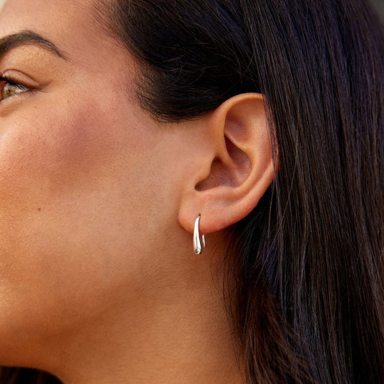 Boucles d'Oreilles Argent Goutte d'Eau Francesca