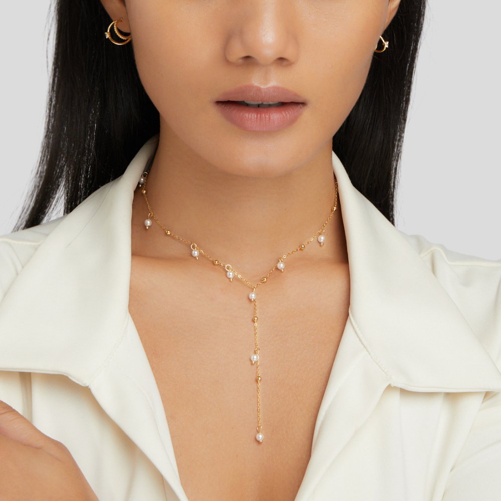 Collier Lariat en Perles