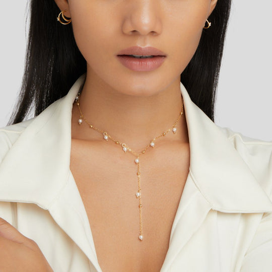 Collier Lariat en Perles