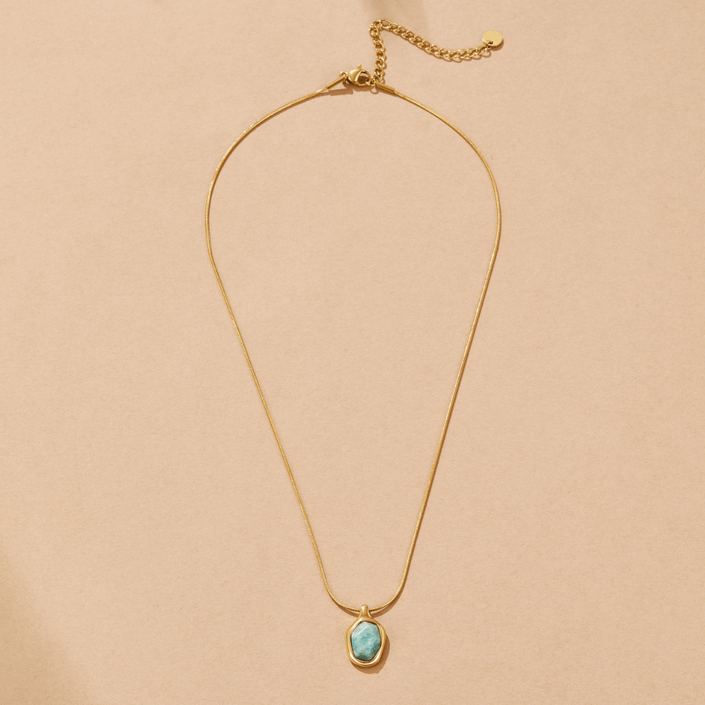 Collier en Aigue-Marine en Or