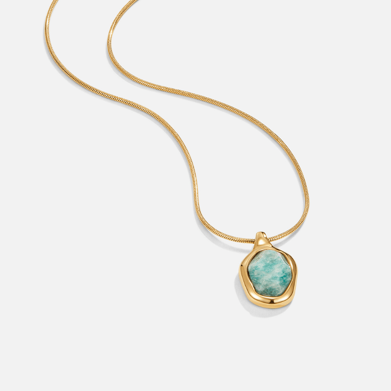 Collier en Aigue-Marine en Or