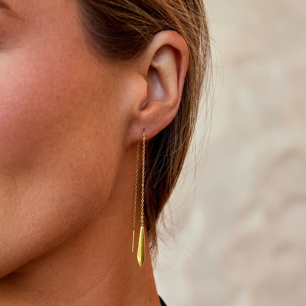 Boucles d'oreilles à franges en or Dakota