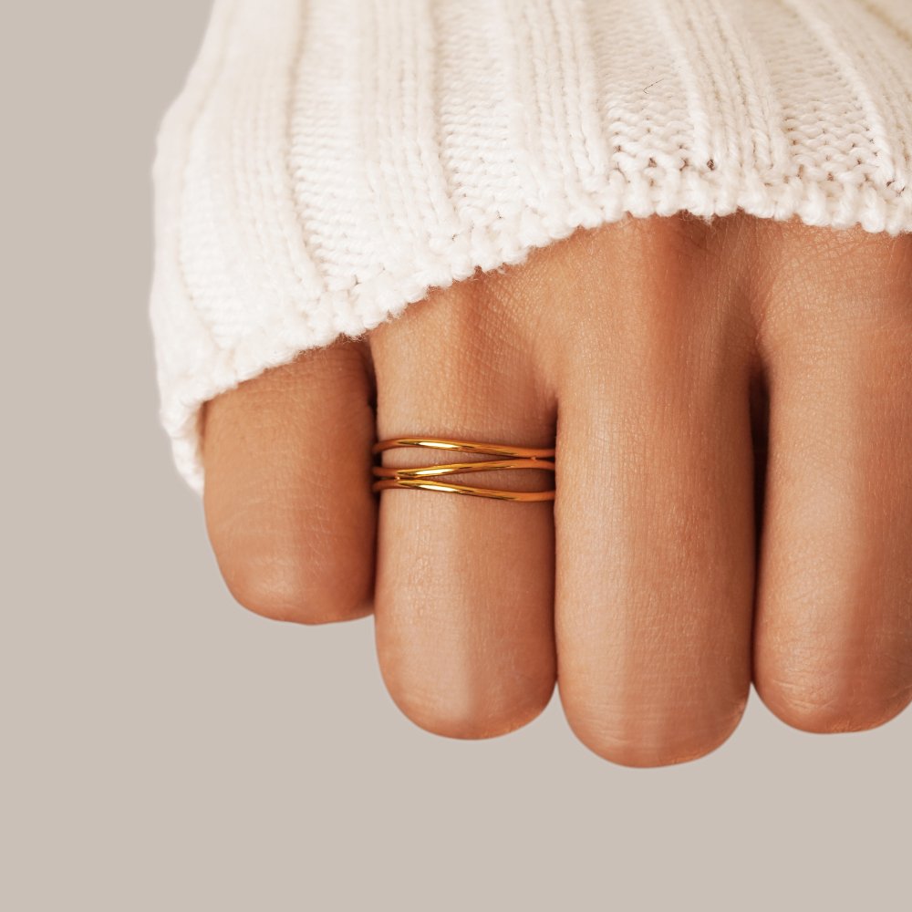 Bague en boucle infinie en or