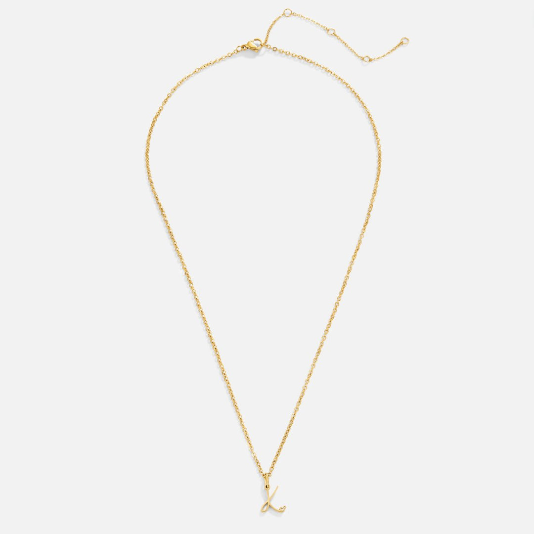 Collier en cœur avec lettre en or