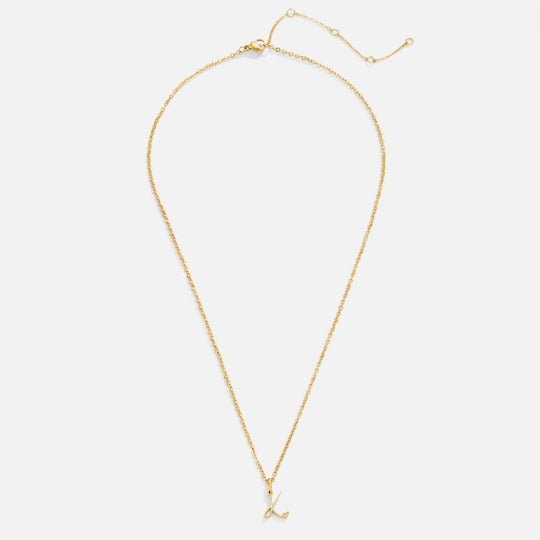 Collier en cœur avec lettre en or