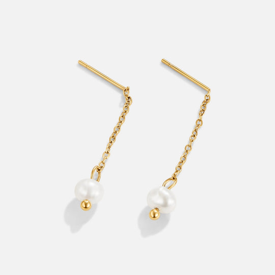 Boucles d'Oreilles Perles Maria en Or