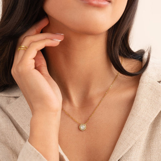 Collier Cristal Monet en Or