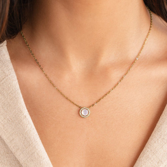 Collier Cristal Monet en Or