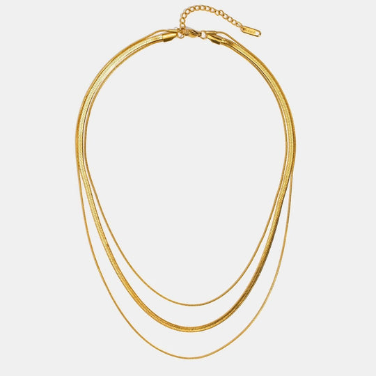 Collier en Chaîne Multi-Couches en Or