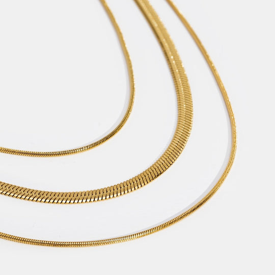 Collier en Chaîne Multi-Couches en Or