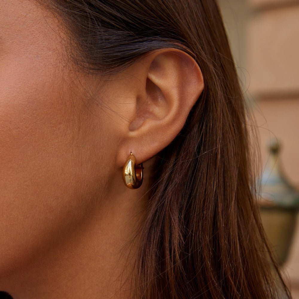 Boucles d'oreilles créoles en or sérénité