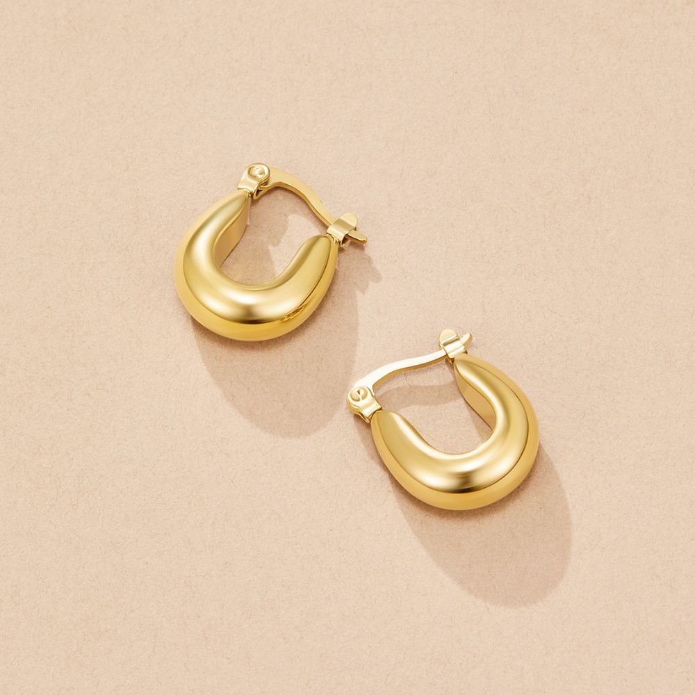 Boucles d'oreilles créoles en or sérénité