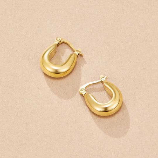 Boucles d'oreilles créoles en or sérénité