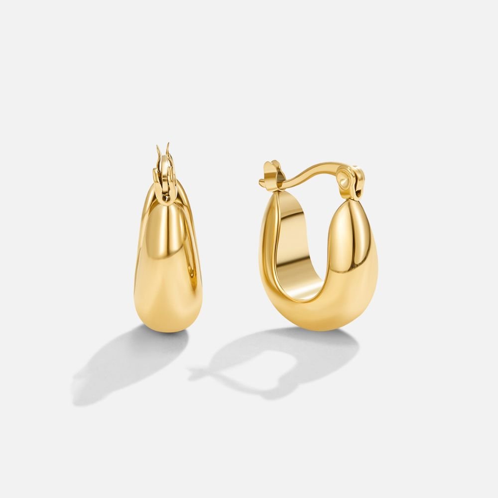 Boucles d'oreilles créoles en or sérénité