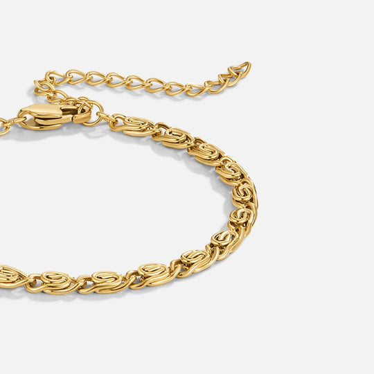 Bracelet en Chaîne à Maillons en Or Tourbillonnant