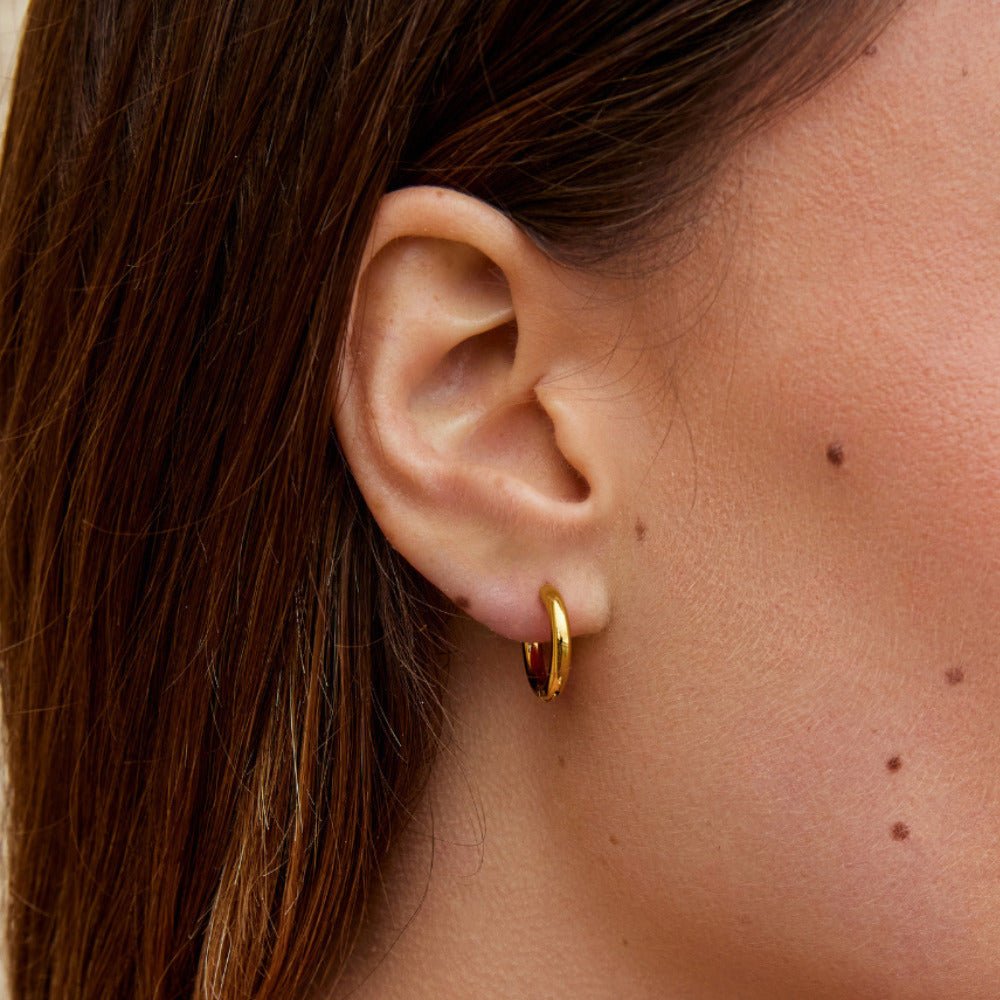 Ensemble de Mini Boucles d'Oreilles Trio en Or