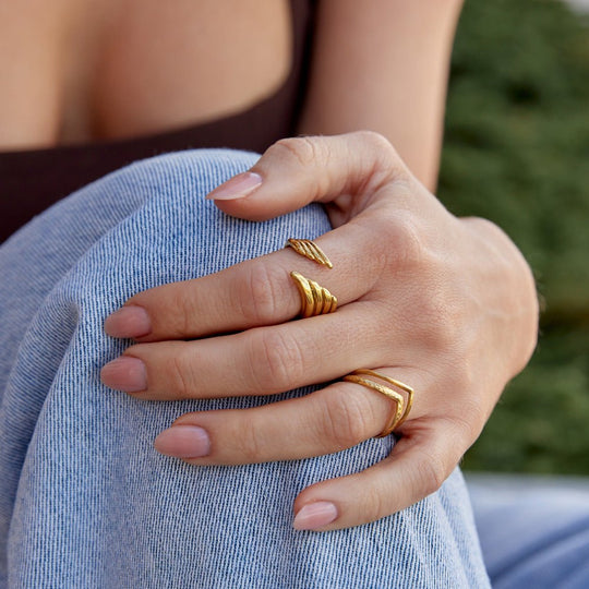 Bague Enroulée Ailes d'Ange en Or