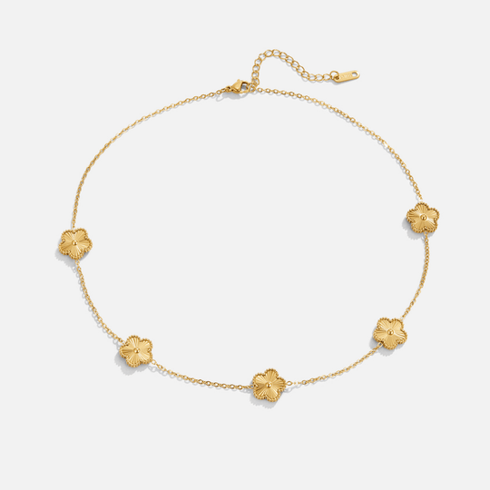 Collier Cluster de Trèfles en Or