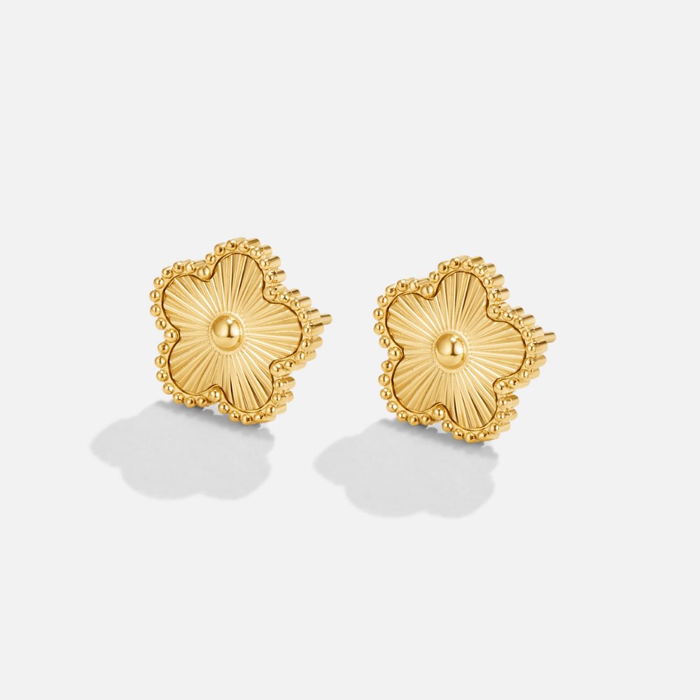 Boucles d'Oreilles Trèfle en Or