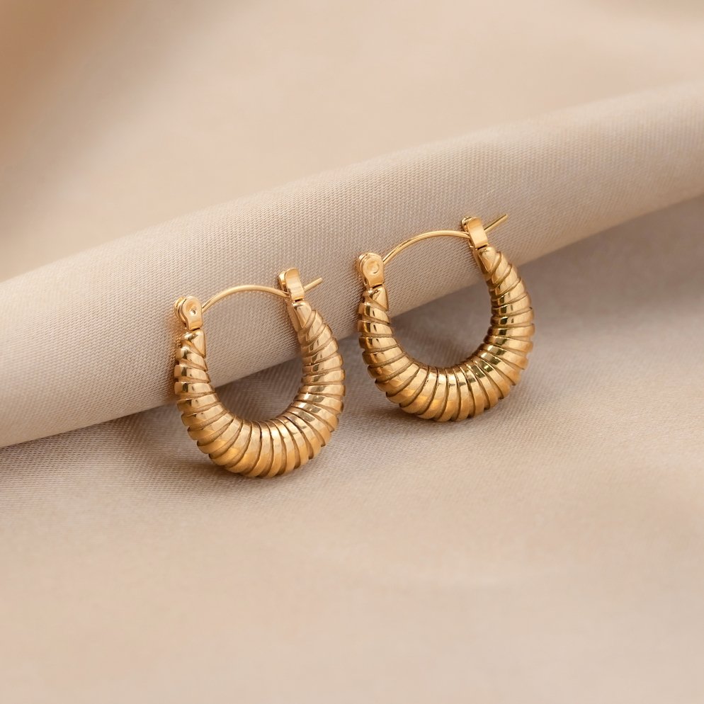 Boucles d'Oreilles Créoles Mia en Or