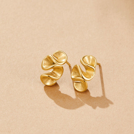 Boucles d'Oreilles Spirale en Or