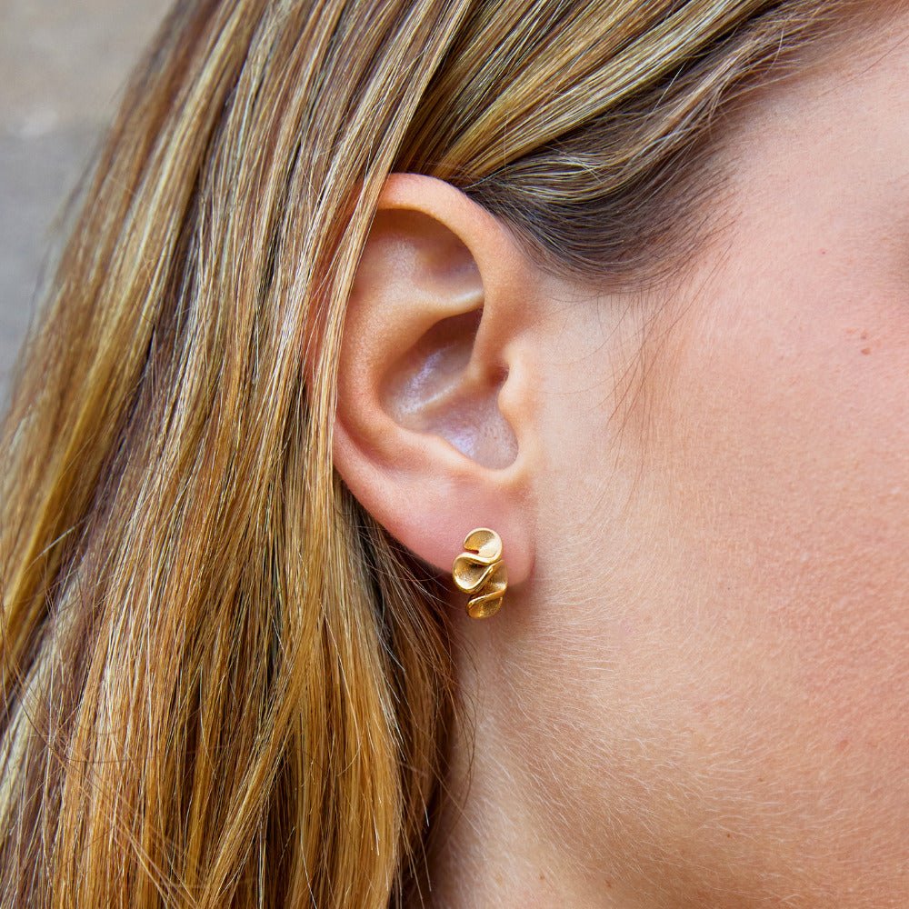 Boucles d'Oreilles Spirale en Or