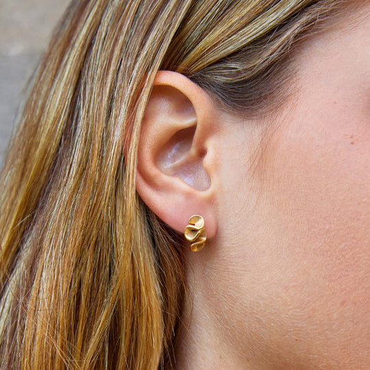 Boucles d'Oreilles Spirale en Or