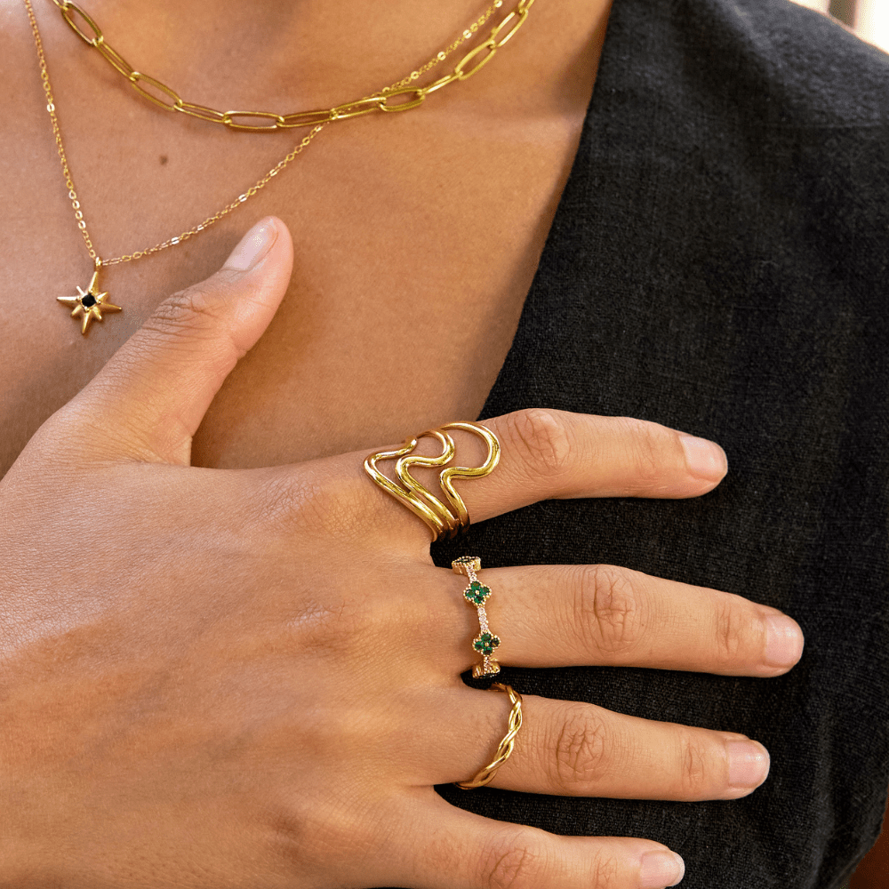 Bague Enveloppante Waves en Or