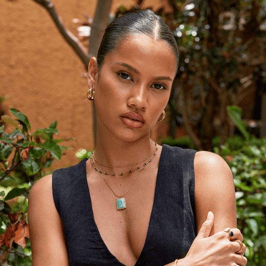 Collier Pendentif en Amazonite Verte