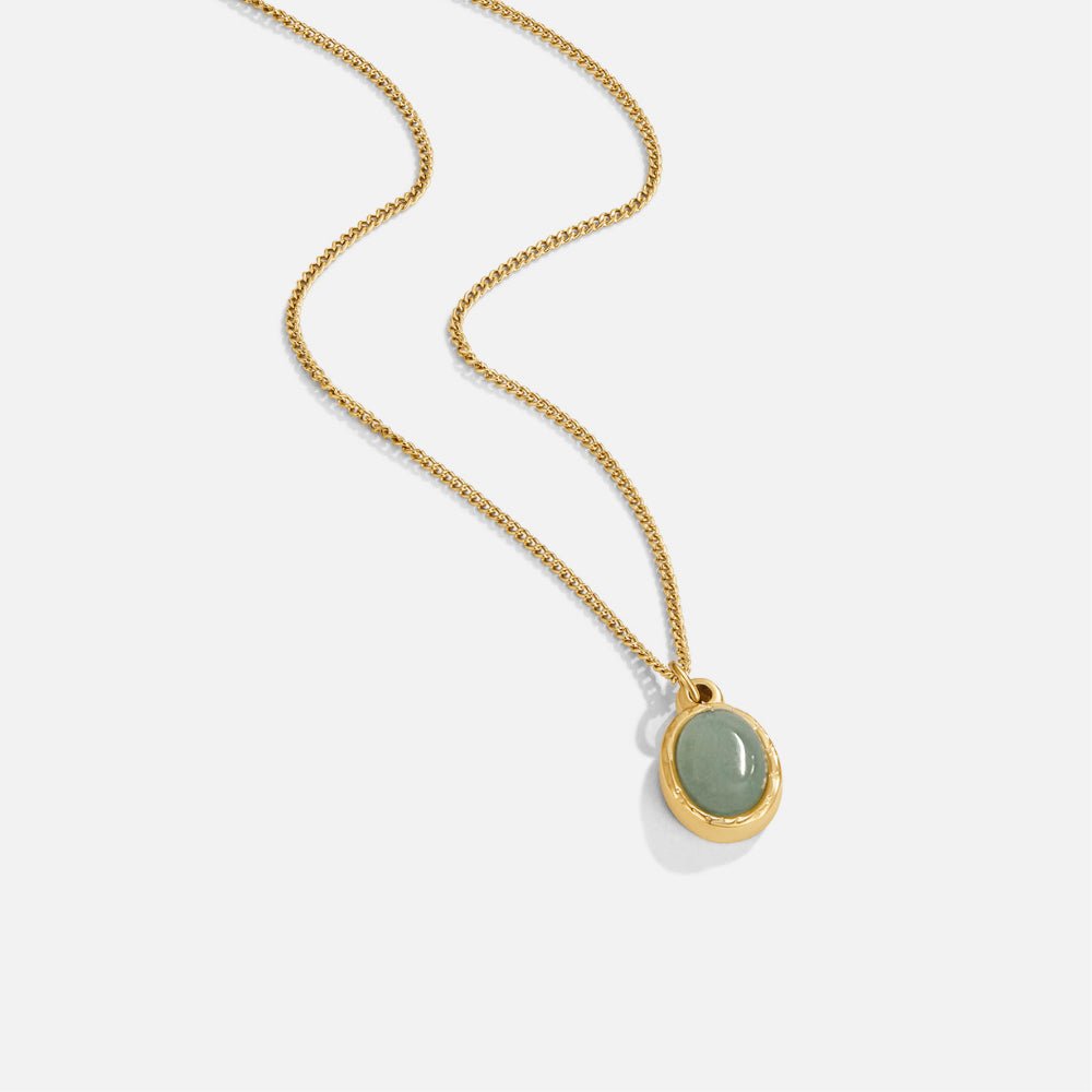 Collier Pendentif en Aventurine Verte