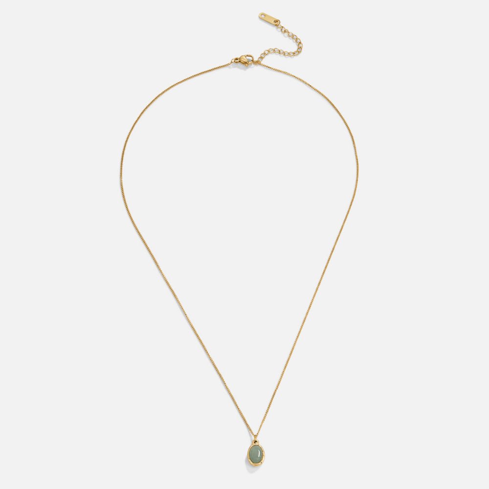 Collier Pendentif en Aventurine Verte