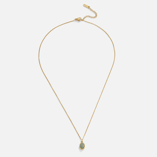 Collier Pendentif en Aventurine Verte