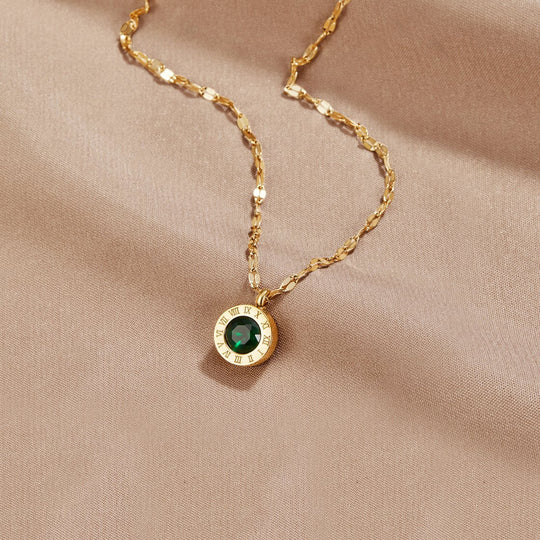 Collier Athena en Cristal Vert