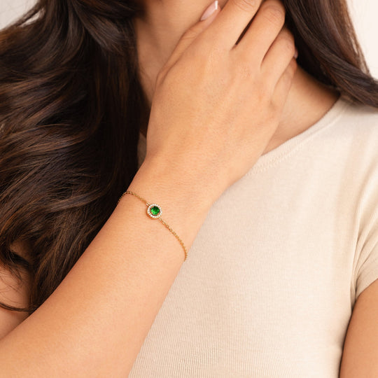 Bracelet en Cristal Émeraude Vert