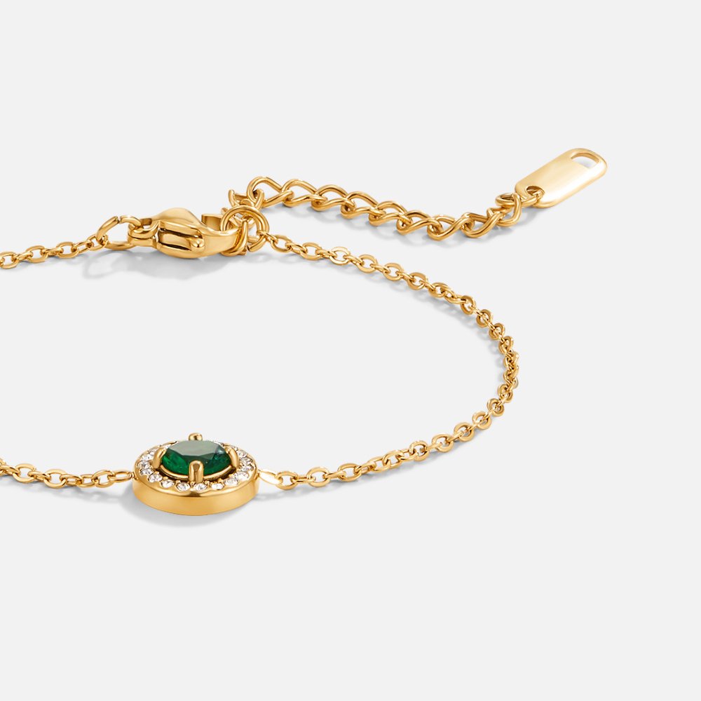 Bracelet en Cristal Émeraude Vert