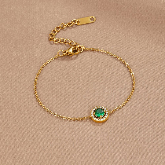 Bracelet en Cristal Émeraude Vert