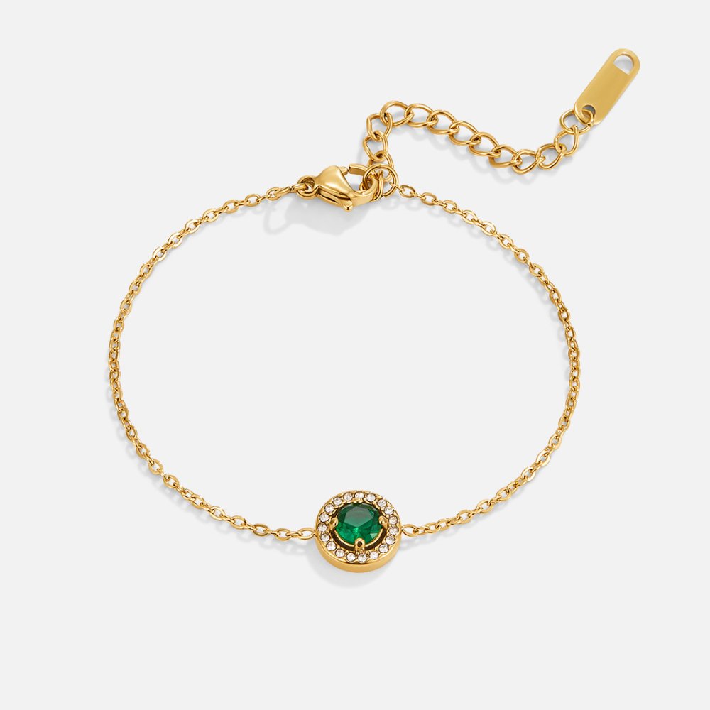 Bracelet en Cristal Émeraude Vert
