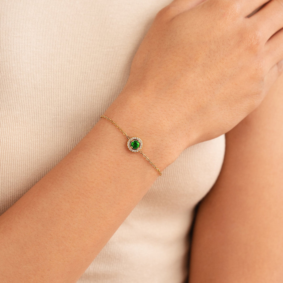Bracelet en Cristal Émeraude Vert