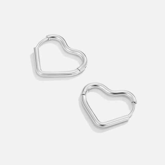 Boucles d'oreilles en argent en forme de cœur