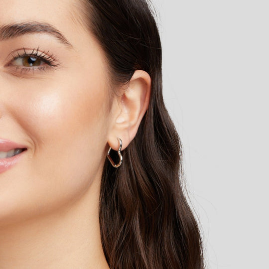 Boucles d'oreilles en argent en forme de cœur