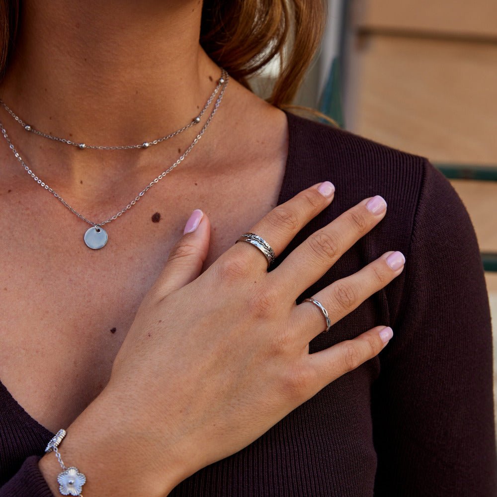 Bague Argent Empilée Hella